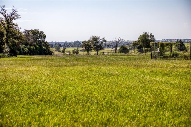 view of yard with a rural view