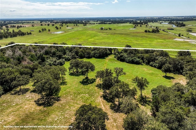aerial view with a rural view
