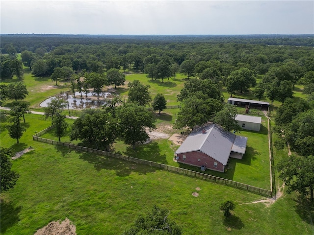 4988 Paso Fino Ln, Madisonville, TX 77864 - bird's eye view of a heavily wooded area and a nearby body of water