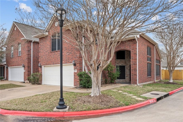 exterior space featuring a garage