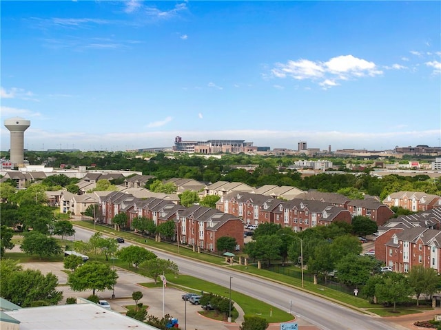 aerial view with a residential view