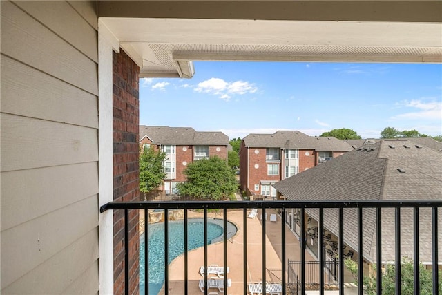 balcony with a residential view