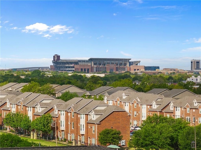 aerial view featuring a residential view