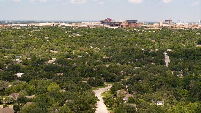 1502 Glade St, College Station, TX 77840 - bird's eye view of a heavily wooded area