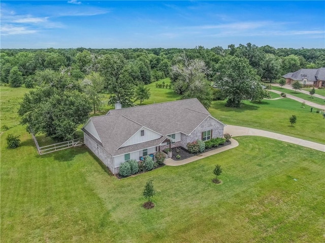 9868 Albert Dr, Iola, TX 77861 - aerial view of property and surrounding area with a heavily wooded area