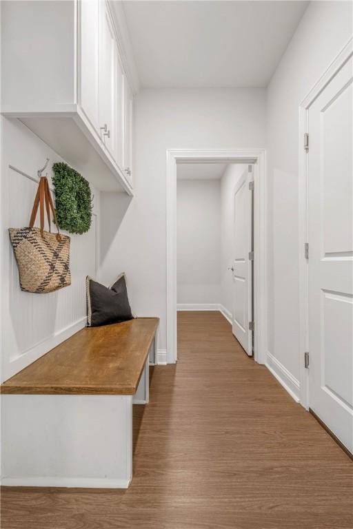 9868 Albert Dr, Iola, TX 77861 - mudroom with wood finished floors and baseboards