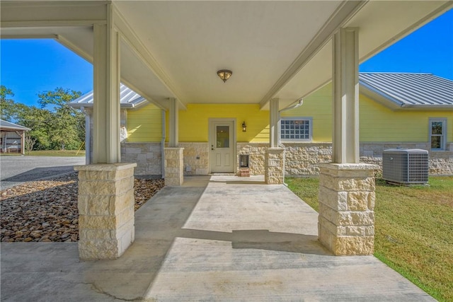 property entrance with cooling unit