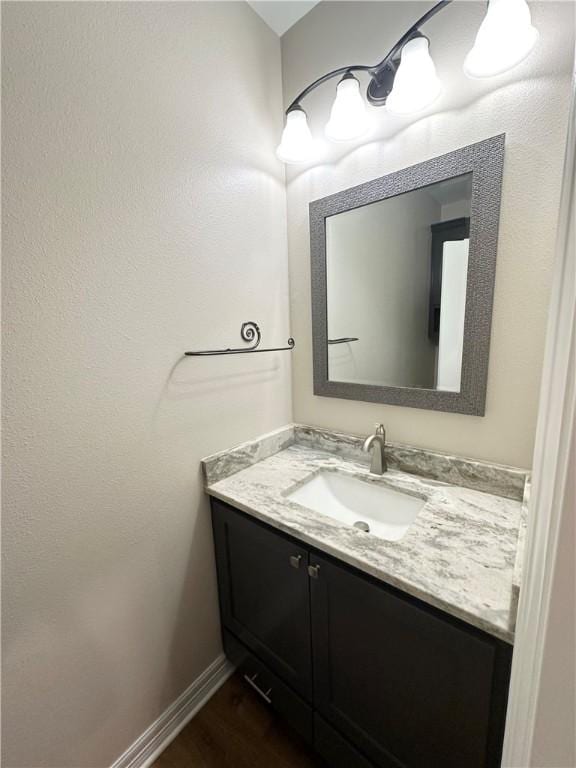 114 Hayes Church Rd, Franklin, TX 77856 - bathroom featuring vanity and wood finished floors