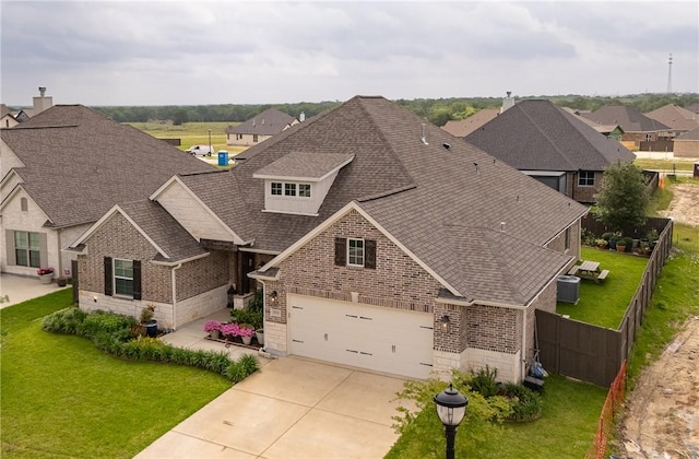 bird's eye view with a residential view