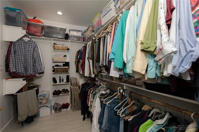 view of walk in closet
