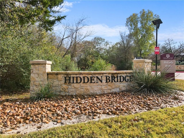 view of community sign