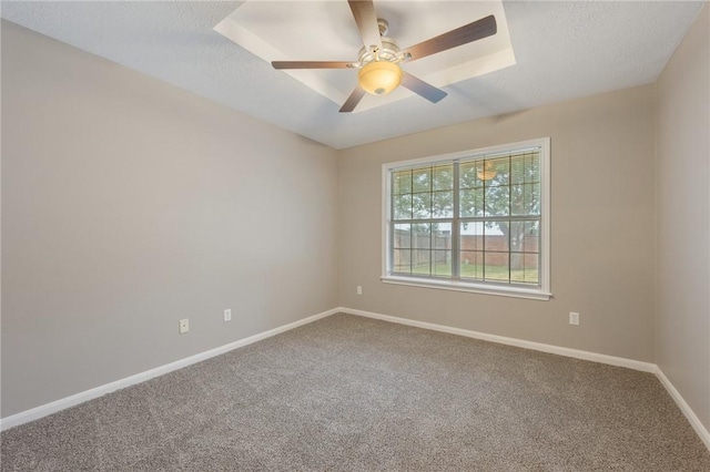 4213 Bedford Ct, Bryan, TX 77802 - spare room with carpet flooring, ceiling fan, and a textured ceiling