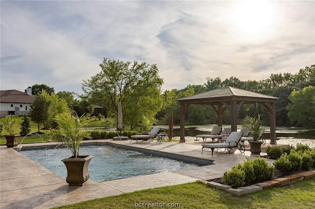 view of pool featuring a patio area