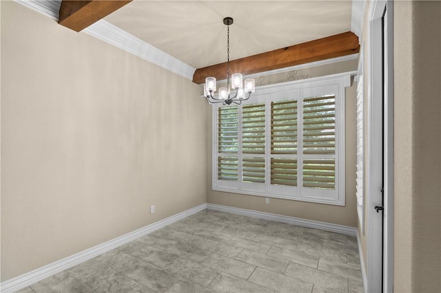 5104 Stonewater Loop, College Station, TX 77845 - unfurnished room featuring a chandelier and baseboards