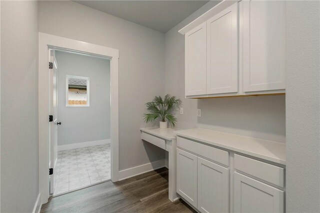 interior space featuring dark hardwood / wood-style flooring