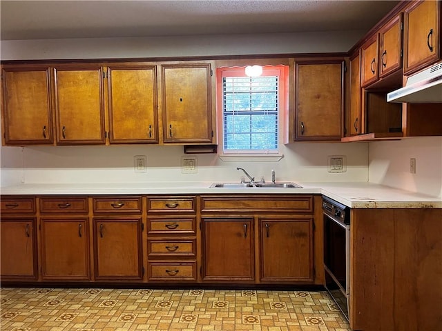 kitchen with sink and black dishwasher