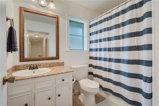 3300 Dallis Dr, College Station, TX 77845 - full bathroom featuring vanity, tile patterned flooring, and a shower with curtain
