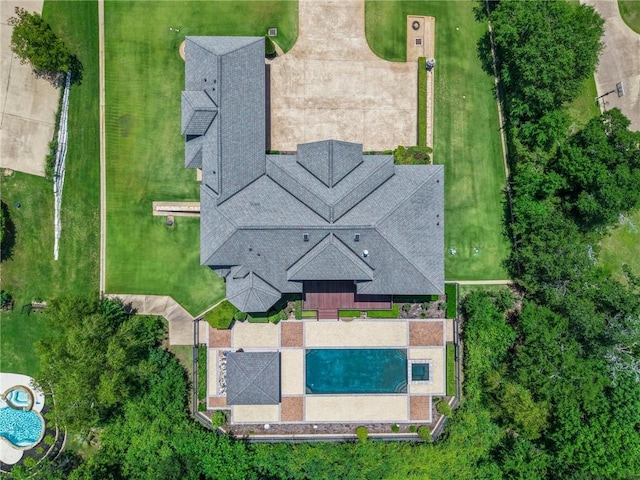 4727 Johnson Creek Loop, College Station, TX 77845 - aerial view of a pool