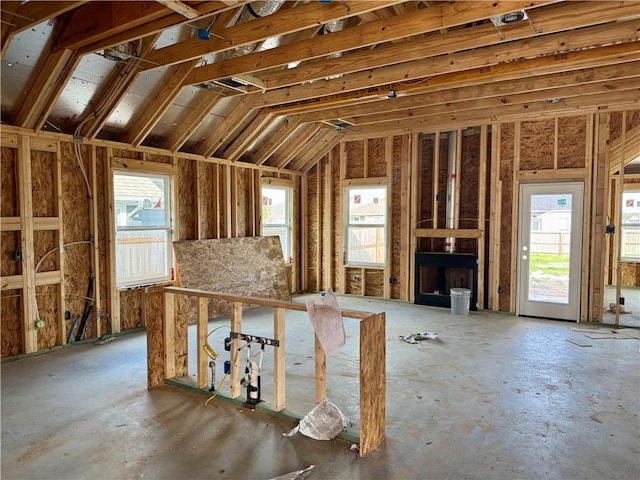 miscellaneous room featuring a fireplace