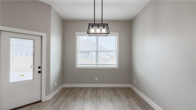 interior space featuring light hardwood / wood-style flooring