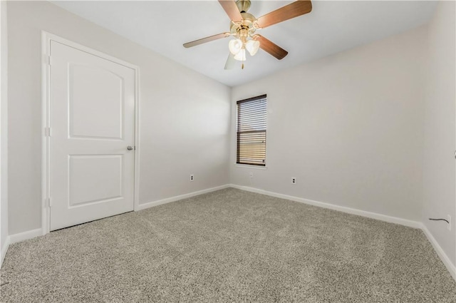 2031 Positano Loop, Bryan, TX 77808 - empty room featuring carpet floors, baseboards, and ceiling fan