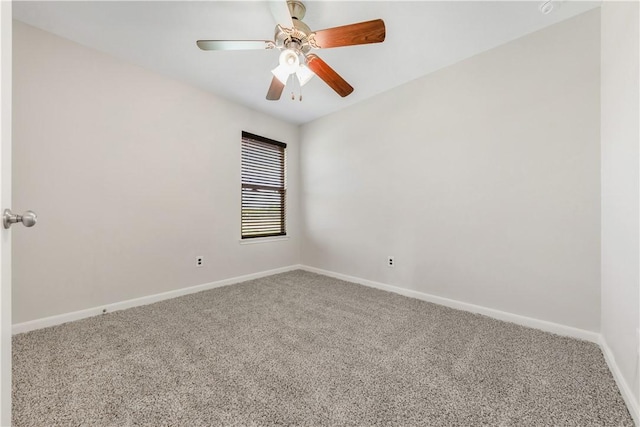 2031 Positano Loop, Bryan, TX 77808 - spare room featuring carpet flooring, baseboards, and a ceiling fan