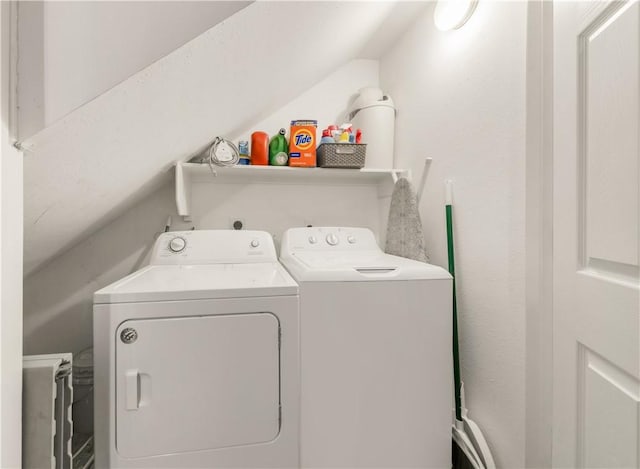 laundry room featuring washer and dryer