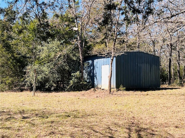 view of shed