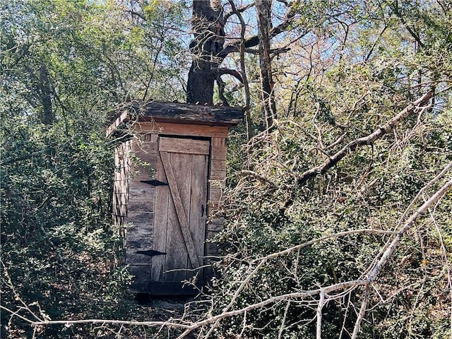 view of shed