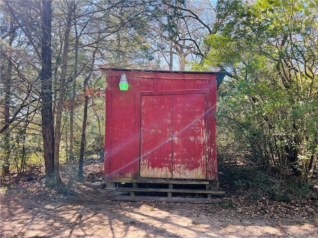 view of shed