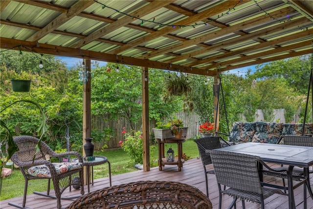1819 Cheryl Dr, Caldwell, TX 77836 - wooden terrace featuring outdoor dining area