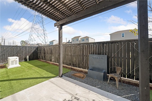 view of patio / terrace with a fenced backyard