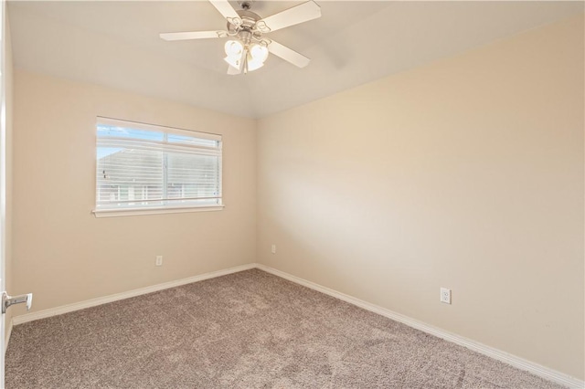 1198 Jones Butler Rd, College Station, TX 77840 - carpeted empty room with a ceiling fan and baseboards