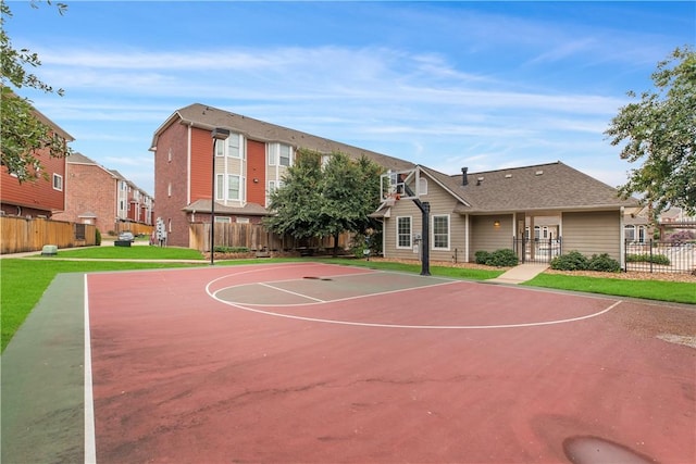 1198 Jones Butler Rd, College Station, TX 77840 - view of sport court with basketball court and a residential view
