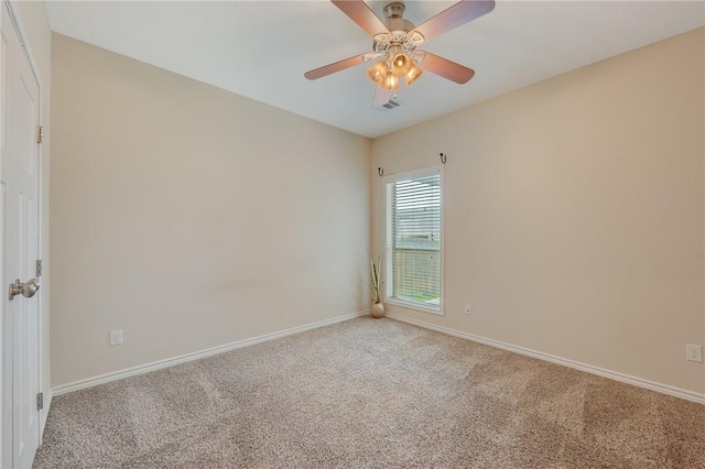 3609 Haverford Rd, College Station, TX 77845 - carpeted empty room with baseboards and a ceiling fan
