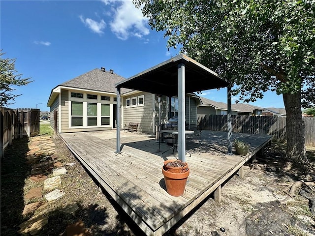 2135 Dumfries Dr, Bryan, TX 77807 - wooden terrace with a fenced backyard
