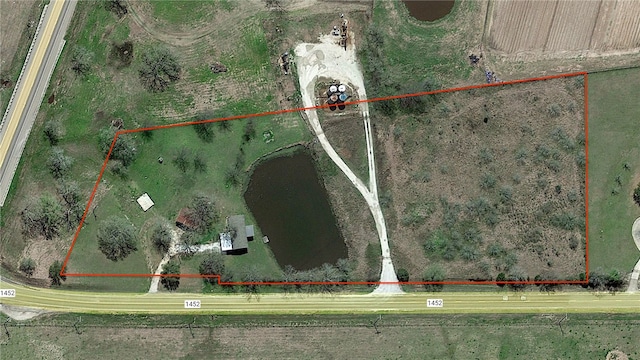 2095 Fm 1452 W, Madisonville, TX 77864 - aerial map of property and surrounding area featuring property parcel outlined