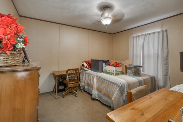 2095 Fm 1452 W, Madisonville, TX 77864 - carpeted bedroom featuring ornamental molding