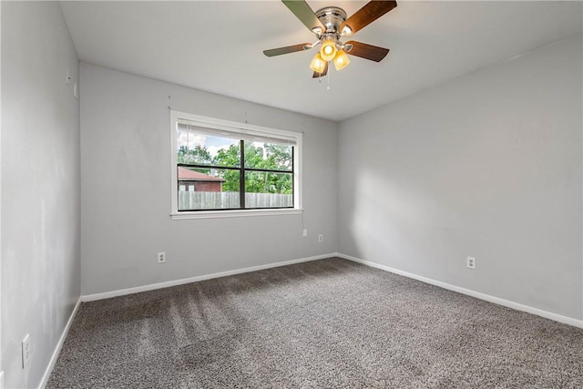 1011 Val Verde Dr, College Station, TX 77845 - carpeted empty room with baseboards and ceiling fan