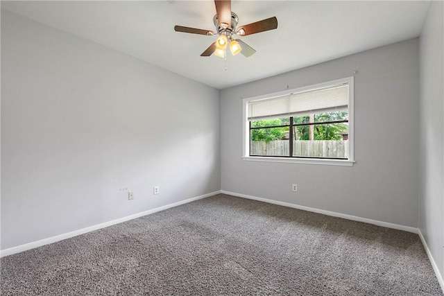 1011 Val Verde Dr, College Station, TX 77845 - carpeted empty room featuring baseboards and ceiling fan