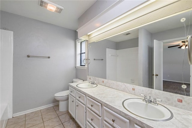 1011 Val Verde Dr, College Station, TX 77845 - full bathroom featuring double vanity and tile patterned flooring