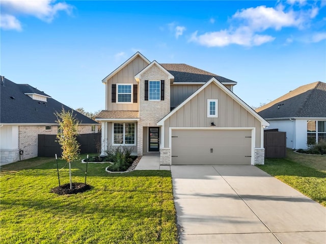 view of front of property with a front lawn