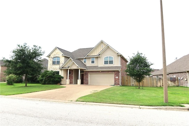 2123 Chestnut Oak Cir, College Station, TX 77845 - craftsman-style home featuring brick siding, concrete driveway, and a garage