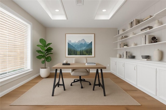 2008 Rayburn Ct, College Station, TX 77840 - office space featuring wood finished floors, baseboards, and recessed lighting