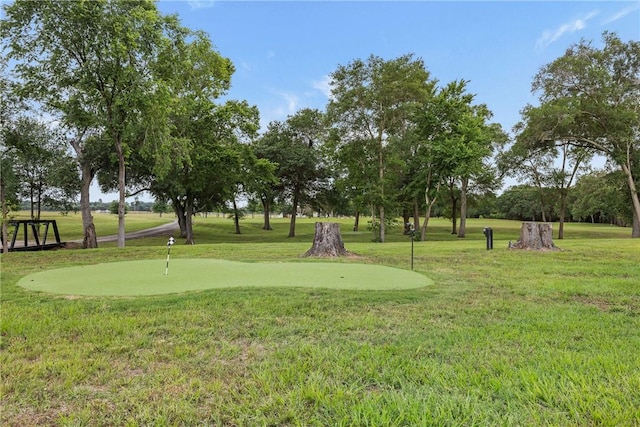 1923 County Road 202, Caldwell, TX 77836 - view of community with a putting green and a lawn