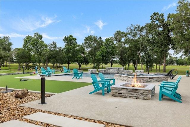 1923 County Road 202, Caldwell, TX 77836 - surrounding community featuring an outdoor fire pit and a patio