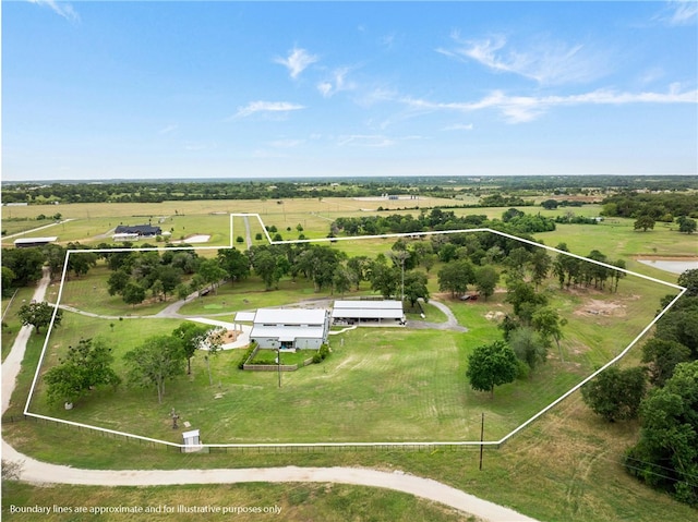1923 County Road 202, Caldwell, TX 77836 - aerial view of property and surrounding area featuring property boundaries highlighted and rural landscape