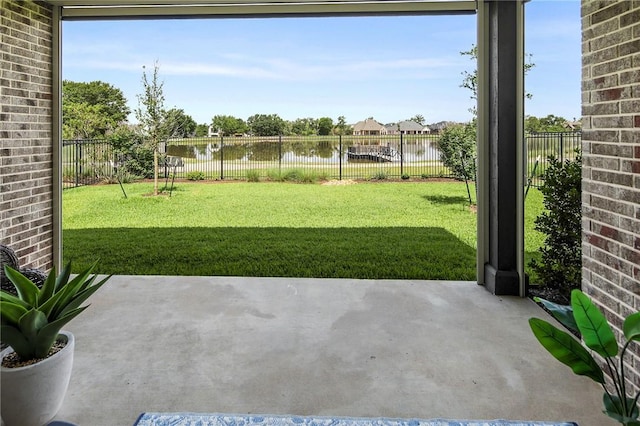 1932 Sherrill Ct, College Station, TX 77845 - view of yard featuring a water view and a patio area