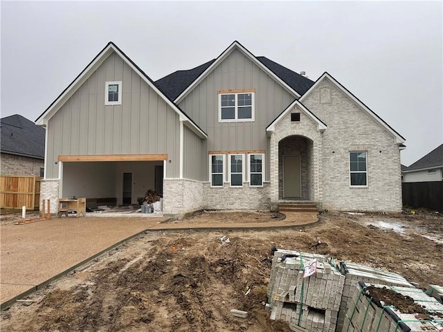 view of front of home with a patio