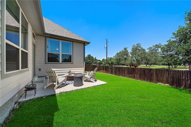 3860 Still Creek Loop, College Station, TX 77845 - view of yard featuring a patio area and a fire pit